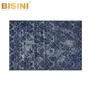 Klassieke Europese Stijl Dun-Stapel Donkerblauw Tapijt Perzisch Patroon Bloemen Lichtgewicht Tapijten Geweven Rechthoek Slaapkamer Gebruik - Product Image 1