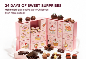 Chocolate Advent <b>Calendar</b> with 24 Compartments Pink Holiday Countdown Gift Box for Kids Adults and Family Christmas Gifts - Product Image 4