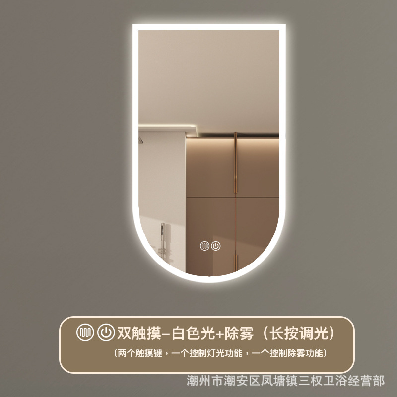 Modèle C - Lumière blanche + désembuage (luminosité réglable)