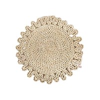 Mantel Individual Moderno de Fibra de Maíz Natural, Ecológico, Biodegradable, Hecho a Mano, Antideslizante, Resistente al Calor para Mesa de Té y Uso en Exteriores