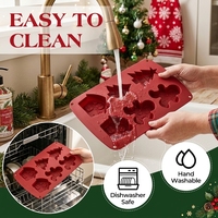 Moule à gâteau en silicone SILIKOLOVE Factory à 6 cavités en forme de sapin de Noël et de bonhomme en pain d'épices, certifié LFGB Platinum, sans BPA, pour la pâtisserie DIY