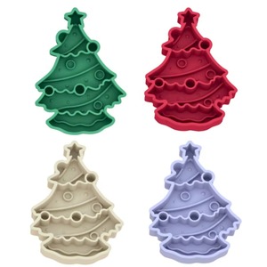 BPA Free Dog Silicone Slow Feeder Christmas Tree Pet Lick <b>Mat</b> Bowl for Holiday - Product Image 1