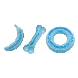 Proveedor Mayorista de Artículos para Mascotas: Juguete Masticable para Perros con Dispensador de Comida, en Forma de Hueso, Plátano y Donut, Interactivo para Limpieza Dental y Molienda de Dientes - Product Image 3