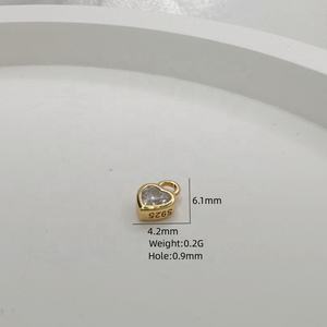 Joyería Clásica con Mini Diamantes, Dijes Redondos de Plata 925 con Circonita Cúbica, Diseño Simple y Moderno <span class=keywords><strong>YAMMY</strong></span> para Mujer - Product Image 4