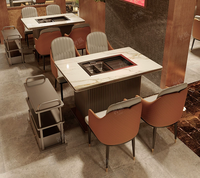Meubles de restaurant à prix raisonnable, table et chaises en tissu, mobilier de restaurant pour fondue