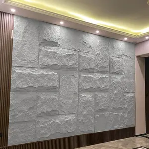 Easy Installation PU Mushroom Stone Artificial Polyurethane Stone Panel Faux Wall For Outdoor Decorative Large Panels