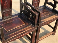 Meilleur fauteuil en bois d'orme sculpté de style chinois pour salon, best-seller