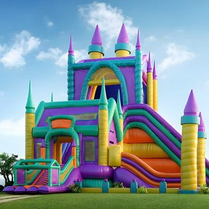 Trampolino Gonfiabile Familiare per Esterni, Sicuro e Protetto, Parco Trampolini per Bambini e Adulti per Praticare il Salto - Product Image 3