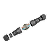 Waterpoof IP68 connecteur de câble rapide bornes de câblage rapide sans soudure M20 câble électrique Type droit 2 3 broches connecteurs de fil