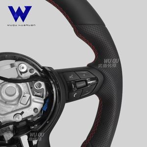 Volante de Cuero Personalizado con Etiqueta Roja y Botón Rojo en Forma de D para <span class=keywords><strong>BMW</strong></span> F30 F10 F11 F20 F21 F22 F45 F31 F35, Listo para Instalar - Product Image 5