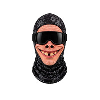 Masque de ski drôle pour homme âgé, masque facial réaliste imprimé en 3D, cagoule intégrale thermique d'hiver pour activités de plein air, vente en gros