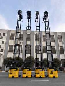 1,5 T 2T camión de doble tijera apilador eléctrico de alcance profundo 6M 8M 10M altura de elevación con palanca de cambios lateral almacén pasillo estrecho - Product Image 5