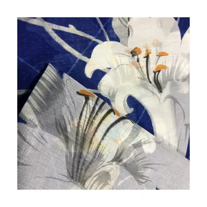 Factory price export textile fabric mattress cover 80gsm pongee pigment printed fabric