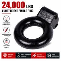 Anneau de fixation robuste de 24 000 LBS - Anneau de remorquage industriel en acier forgé pour remorques agricoles et utilitaires