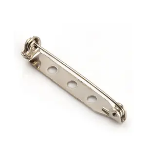 Nichelato distintivo clip ferro pin di sicurezza, grande per fare badge, medaglia emblemi