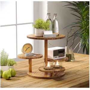 Wholesale Custom Top Selling Wood Cake Stand With Tiered Tray Decoration Farmhouse Tiered Tray Decoration