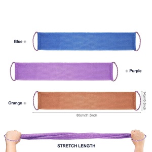 Thêm dài Nylon phi tắm miếng bọt biển net với xử lý cho cơ thể tẩy tế bào chết và làm mịn da tắm trở lại Scrubber tùy chỉnh gói - Product Image 2