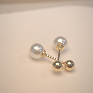 RINHOO 2 Piezas, Aretes de Perlas con Baño de PVD de 18k en Acero Inoxidable 316L, para Mujeres y Hombres, Piercing de Cartílago, Joyería para Fiesta, Regalo - Product Image 2