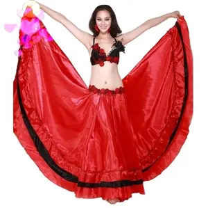 Bestdance Belly dance big swing skirt costume costume Spanish bullfighting dance outfits(Top+Skirt) S M L
