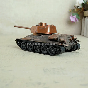 Alta calidad decoración del hogar aleación <span class=keywords><strong>de</strong></span> zinc Retro <span class=keywords><strong>guerra</strong></span> tanque Diecast juguete Metal Mini tanque modelo para niños - Product Image 5