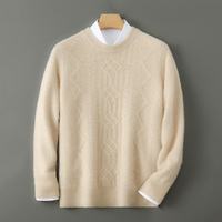 Pull en laine de Mongolie pour homme, pull tricoté à manches longues, automne-hiver, mode décontractée, logo personnalisé, OEM ODM, vente en gros, usine