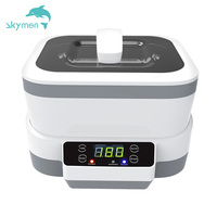 Nettoyeur à ultrasons Skymen ODM 1200 ml pour outils dentaires, buccaux, lunettes, bijoux et forets, conception détachable avec dégazage