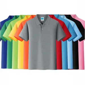 Kemeja polo elastis 4 cara Kualitas Tinggi kaus bambu baru warna solid pakaian kerja karir bisnis non ironn kaus polo golf