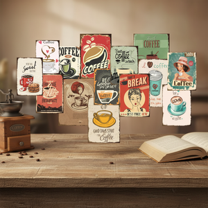 Art mural en métal personnalisé vintage |   Œuvre d'art en fer imprimée aux UV pour café/maison |   Décoration imperméable 30x20cm (OEM/ODM acceptés) - Product Image 4