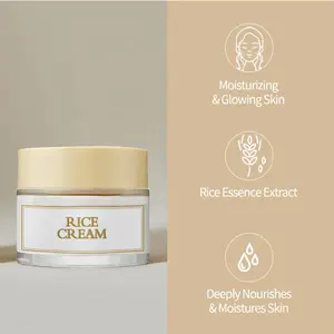 La crème de riz biologique naturelle aux céramides nourrit la peau en profondeur pour un éclat durable.