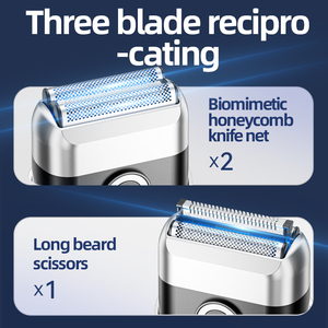 Mini <span class=keywords><strong>Afeitadora</strong></span> Eléctrica Recargable USB <span class=keywords><strong>para</strong></span> Hombre con Carga Rápida, Recortadora de Barba Portátil de Doble Cuchilla - Product Image 3