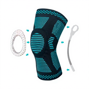 Rodilleras Deportivas con Soporte Rotuliano <span class=keywords><strong>Medial</strong></span>, Compresión de Silicona para <span class=keywords><strong>Menisco</strong></span>, Protección para Baloncesto y Running # HX-81 - Product Image 1