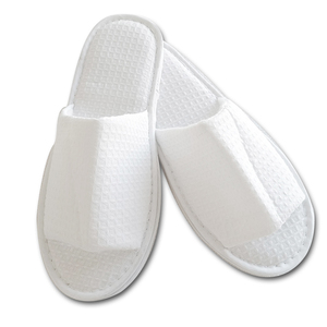 Pantoufles d'hôtel en velours de corail de haute qualité, pantoufles de chambre d'hôtel avec sac en tissu non tissé, vente en gros - Product Image 5