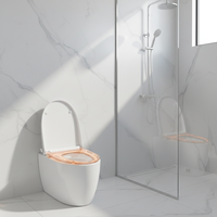 Toilette intelligente 706 à poser au sol avec télécommande, cuvette moderne, siège chauffant, couvercle automatique, toilette intelligente