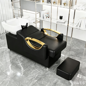 Mobilier de salon de beauté, lit de lavage inclinable avec évier, bac de lavage pour salon de coiffure - Product Image 5