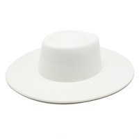 Chapeaux Fedora Femme en Feutre de Laine à Large Bord avec Ruban Personnalisé en Gros pour l'Hiver