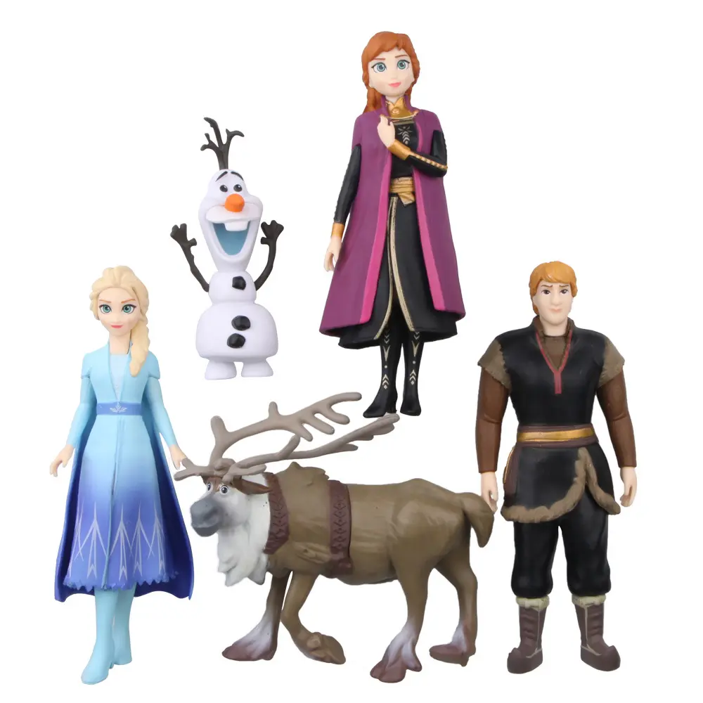 Benutzer definierte Harz Anime Frozen Princess Costov und Elk Snow 3D Magnet Kühlschrank