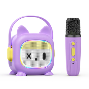 ลำโพงคาราโอเกะพกพา <span class=keywords><strong>K95</strong></span> ดีไซน์ใหม่ รูปลักษณ์น่ารัก พร้อมไฟ <span class=keywords><strong>RGB</strong></span> รองรับไมโครโฟนไร้สาย การ์ด TF และ AUX - Product Image 2