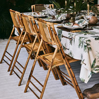 Chaises d'événement de mariage en gros Chaises pliantes en bambou pour les événements Fête de mariage