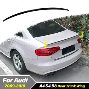 สำหรับ B8 ปี 2009 2010 2011 2012 2013 2014 2015 2016 สไตล์ S ชุดอุปกรณ์ตกแต่งภายนอกสปอยเลอร์ปีกหลังรถยนต์ - Product Image 1