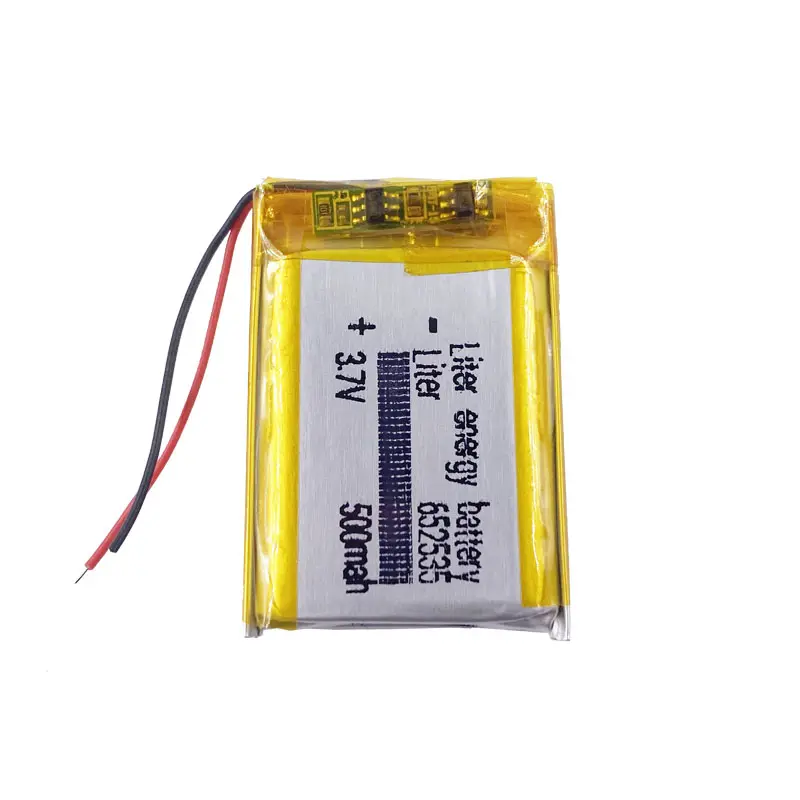 652535 3.7v 500mah बहुलक Rechargeable ली आयन बैटरी चांदी सीई लिथियम आयन बैटरी पैक