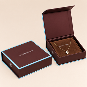 Boîte à bijoux en papier avec logo personnalisé imprimé, prix de gros, boîte magnétique en papier robuste pour l'emballage de colliers et de boucles d'oreilles - Product Image 2