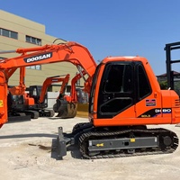 Mini-excavatrice sur chenilles d'occasion Doosan DH80 de 8 tonnes, la moins chère, ainsi que des modèles d'occasion Doosan DH60, 80, 140, 150, 225, 300, 340, 350, 55