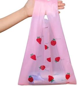 Bolsas de Compras HuamaohengchunPink, Bolsas para Restaurantes, Tiendas de Conveniencia, Bolsas Reciclables Tipo Camiseta para Pequeños Negocios - Product Image 2