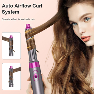 Vente en gros de brosse à air chaud thermique à séchage rapide avec revêtement en céramique électrique 5 en 1, appareil de coiffure multi-styles 1000W portable - Product Image 4