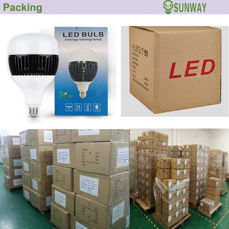 Zhongshan Manufacturer E27 50W 80W 100W 120W 150W 110V 220V OEM ODM Led Lamp Light Bombillo High Power Led 50W Bulb