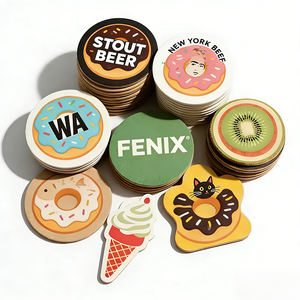 흡수성 펄프 보드 종이 음료 맞춤 코스터 원형 40pt 맞춤 인쇄 코스터 도매 바 맥주 맞춤 코스터 - Product Image 1