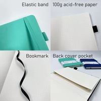 Cuaderno punteado de tapa dura de cuero respetuoso con el medio ambiente Cuaderno de negocios A5 Venta caliente