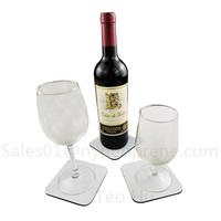 Sous-verre de table en néoprène naturel antidérapant de forme carrée blanche, sous-verre vierge pour sublimation, cadeaux originaux