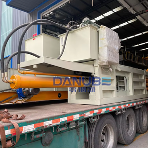 Presse à balles hydraulique horizontale à cadre en acier au carbone Machine à presser les ordures à grande entrée Machines de traitement de recyclage Compresseur de déchets - Product Image 3