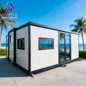 บ้านคอนเทนเนอร์สำเร็จรูปขนาด 40 ฟุต 20 ฟุต แบบขยายได้ สร้างเร็ว 1 2 3 4 5 ห้องนอน บ้านเคลื่อนที่พับได้ - Product Image 1